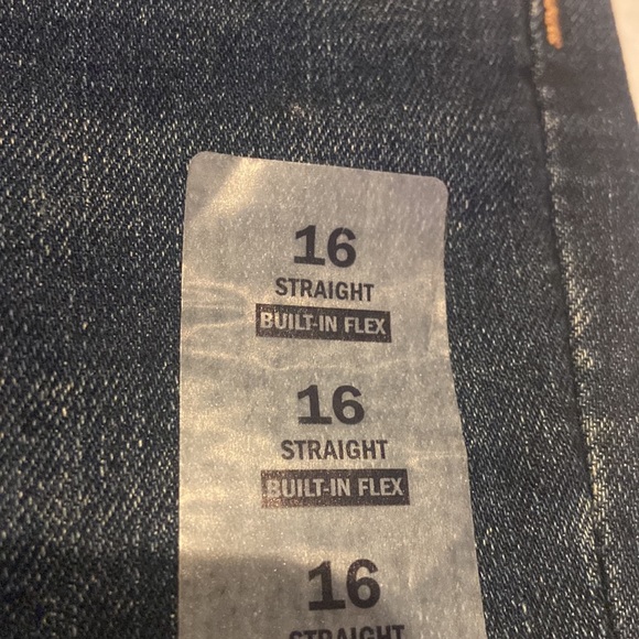 NWT Boys Size 16 OLD NAVY Straight Adjustable Waist Built In Flex Blue Jeans - Picture 2 of 12